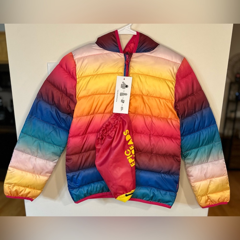 Epic Threads Girls Rainbow Packable Puffer Jacket NWT Various Sizes